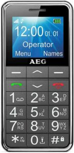 AEG Voxtel M250 Telefono Cellulare con Grandi Tasti, Tasto Sos e Schermo LCD da 1.8", Nero