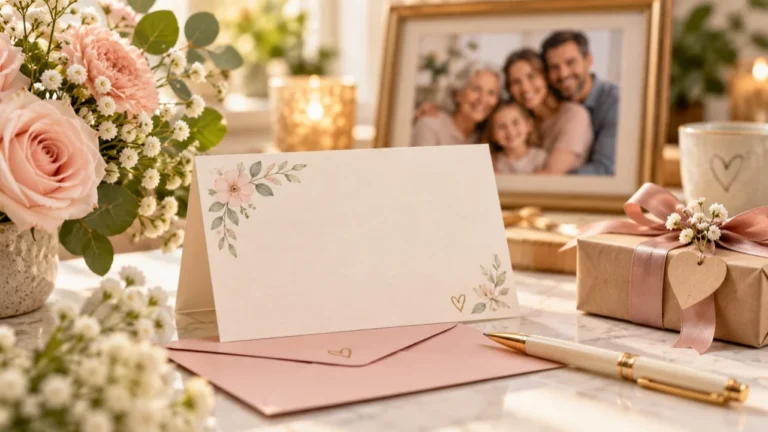 Biglietto floreale per la famiglia