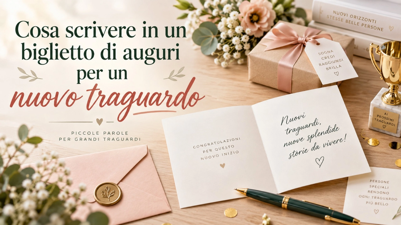 Cosa scrivere in un biglietto di auguri per un nuovo traguardo