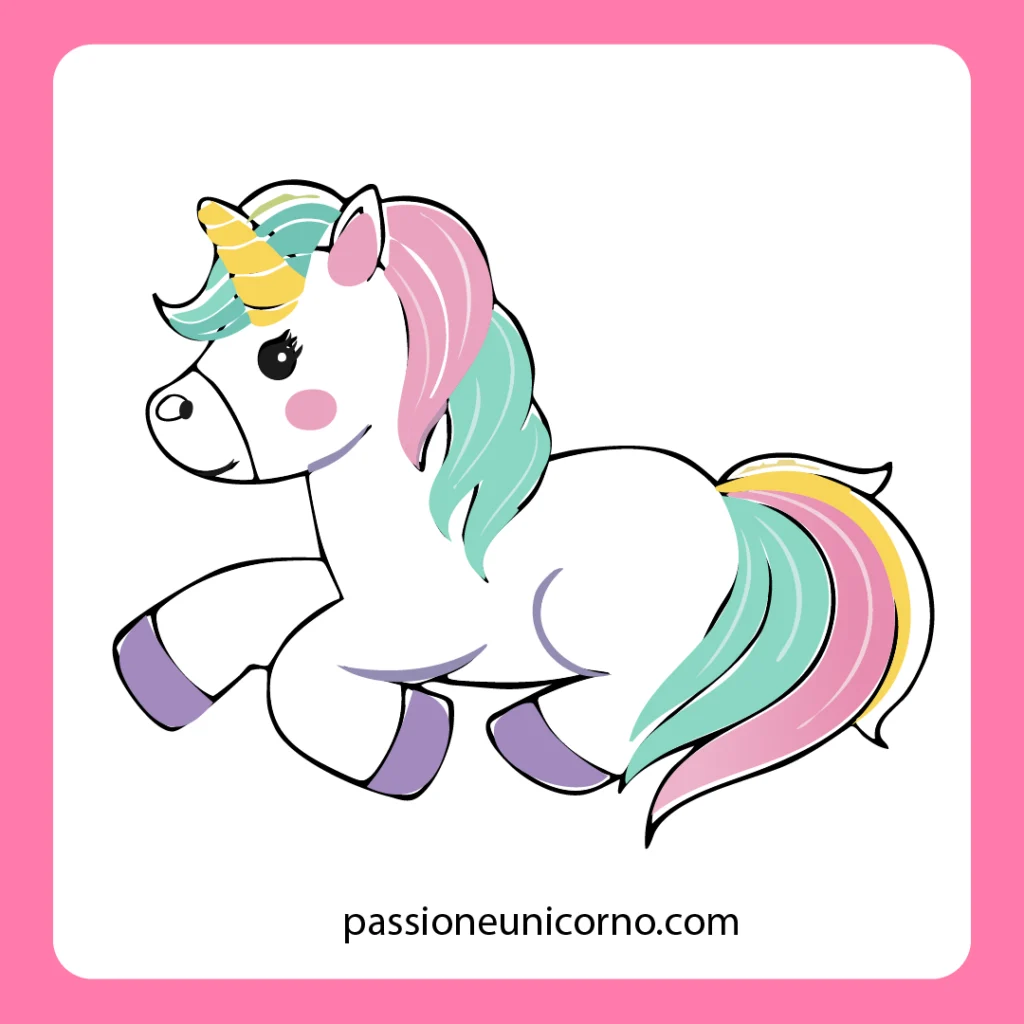 disegno unicorno colorato