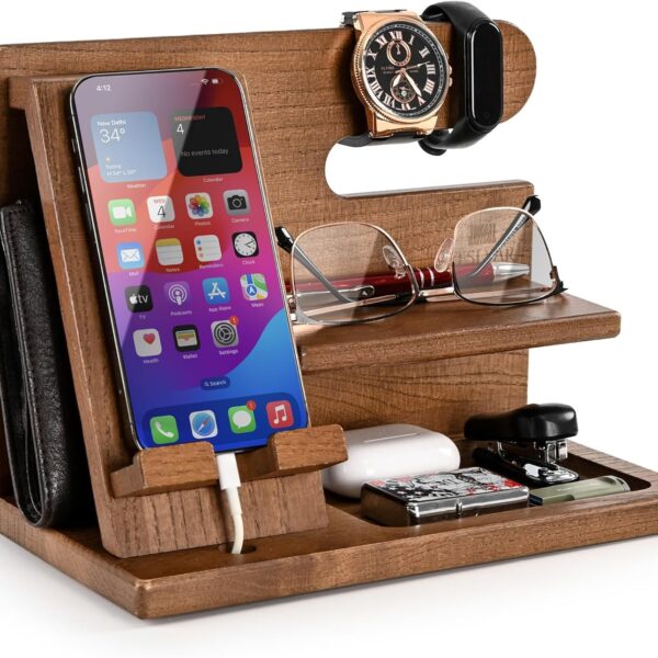Docking station per telefono in legno per uomini Docking station per telefono in legno per uomini