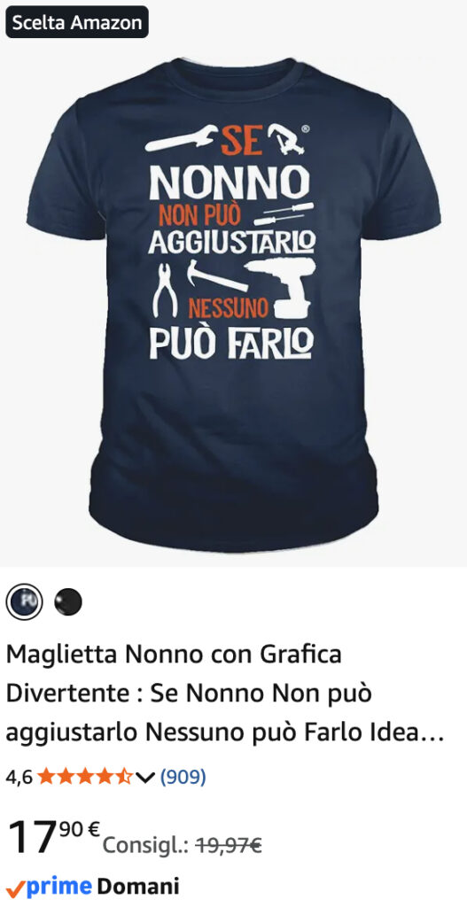 MAGLIETTA NONNO FESTA DEI NONNI