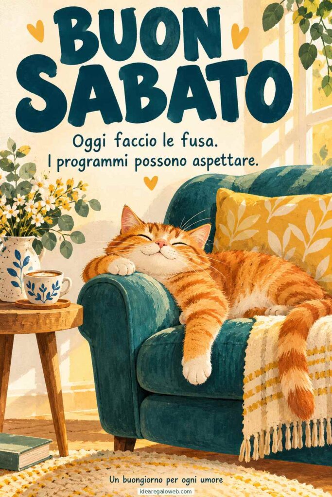 buon-sabato-gatto-rilassato