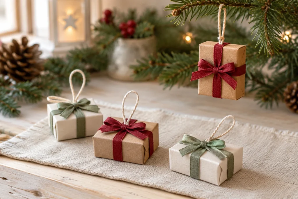 Pacchettini regalo con scatoline recuperate